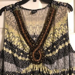 😎Fabulous Plus Size 3X Maxi Dress w/Beading!!☀️